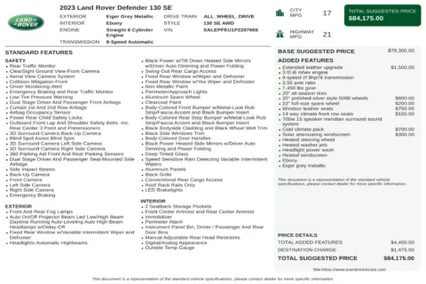 Another view of 2023 Land Rover Defender 130 SE for sale in Marietta, GA at Grand Motorcars Marietta