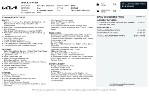 Another view of 2025 Kia K4 EX for sale in Marietta, GA at Grand Motorcars Marietta