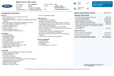 Another view of 2025 Ford F-150 Lariat for sale in Marietta, GA at Grand Motorcars Marietta