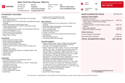 Another view of 2024 Toyota 4Runner TRD Pro for sale in Marietta, GA at Grand Motorcars Marietta