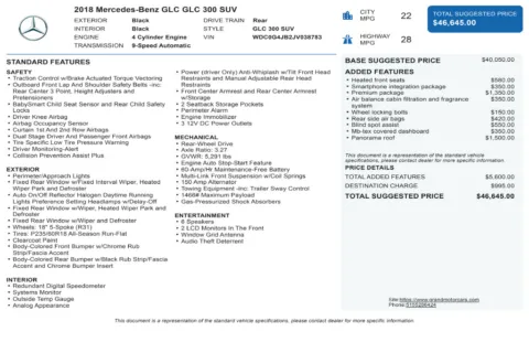 Another view of 2018 Mercedes-Benz GLC 300 for sale in Marietta, GA at Grand Motorcars Marietta