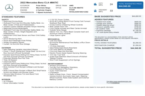 Another view of 2022 Mercedes-Benz CLA 250 for sale in Marietta, GA at Grand Motorcars Marietta