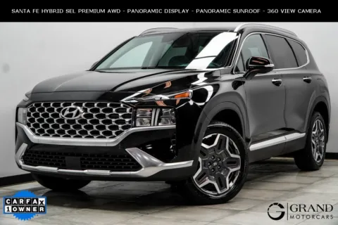 Black 2022 Hyundai Santa Fe Hybrid SEL Premium for sale in Marietta, GA