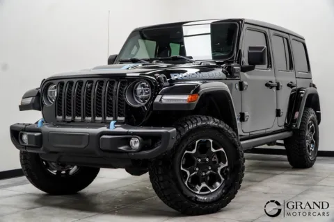 Black 2021 Jeep Wrangler Unlimited Rubicon 4xe for sale in Marietta, GA