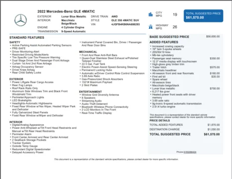 Another view of 2022 Mercedes-Benz GLE 350 for sale in Kennesaw, GA at Grand Motorcars Kennesaw