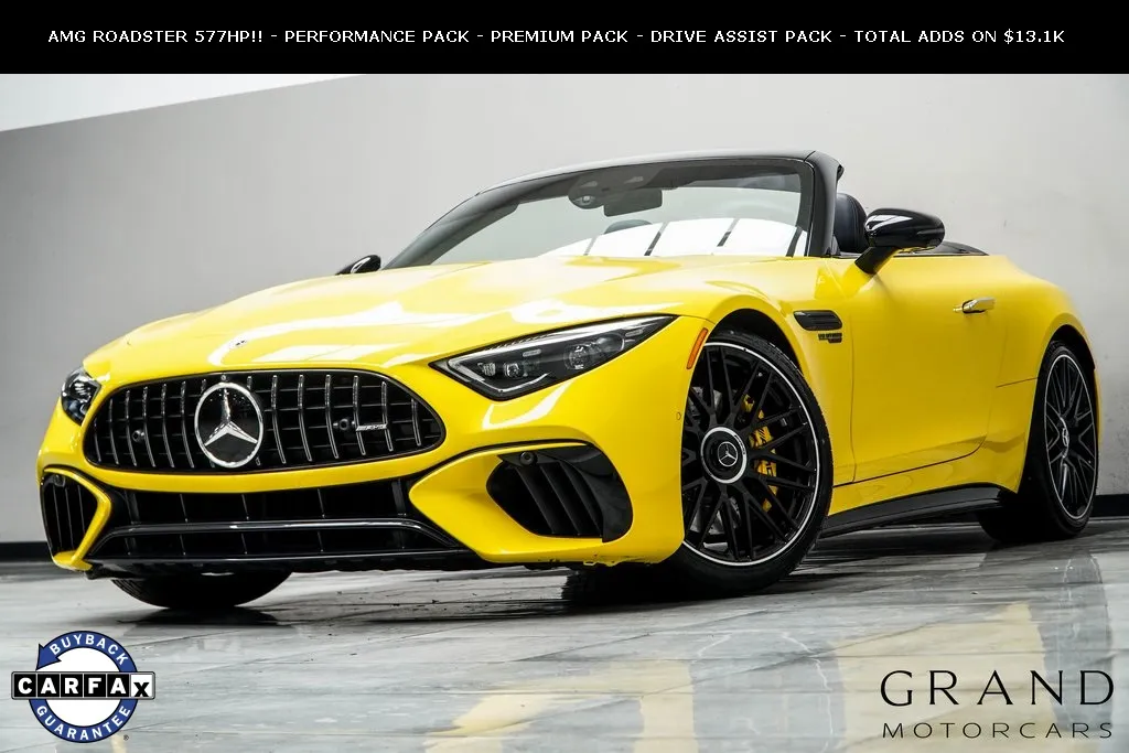 Yellow 2022 Mercedes-Benz SL-Class SL 63 AMG for sale in Kennesaw, GA