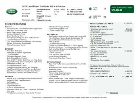 Another view of 2022 Land Rover Defender 110 XS Edition for sale in Kennesaw, GA at Grand Motorcars Kennesaw