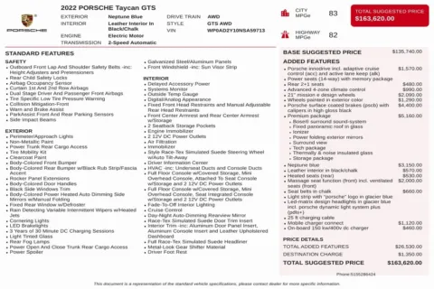 Photos of 2022 Porsche Taycan GTS for sale in Kennesaw, GA at Grand Motorcars Kennesaw