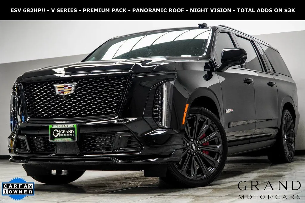 Black 2025 Cadillac Escalade ESV V-Series for sale in Kennesaw, GA