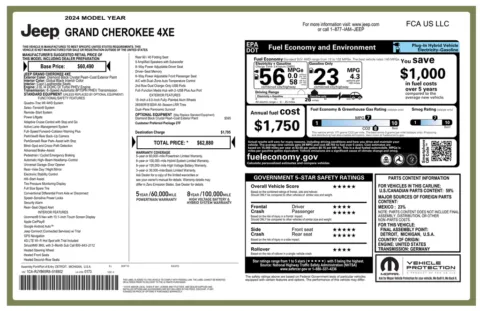 Another view of 2024 Jeep Grand Cherokee 4xe for sale in Kennesaw, GA at Grand Motorcars Kennesaw