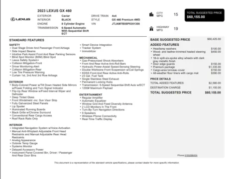 Another view of 2023 Lexus GX 460 for sale in Kennesaw, GA at Grand Motorcars Kennesaw