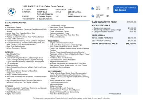Another view of 2025 BMW 2 Series 228 xDrive Gran Coupe for sale in Kennesaw, GA at Grand Motorcars Kennesaw