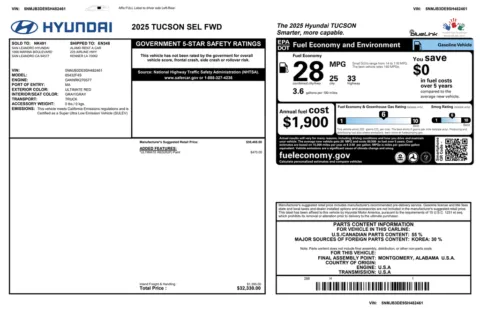 Another view of 2025 Hyundai Tucson SEL for sale in Kennesaw, GA at Grand Motorcars Kennesaw
