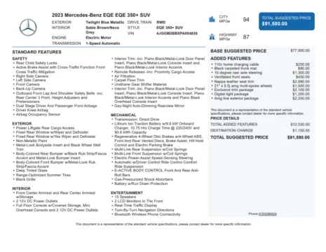 Another view of 2023 Mercedes-Benz EQE 350+ SUV for sale in Kennesaw, GA at Grand Motorcars Kennesaw