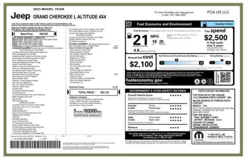 Another view of 2023 Jeep Grand Cherokee L Altitude for sale in Kennesaw, GA at Grand Motorcars Kennesaw