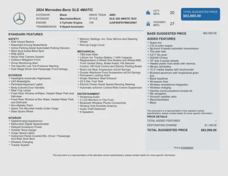 Another view of 2024 Mercedes-Benz GLE 350 for sale in Kennesaw, GA at Grand Motorcars Kennesaw