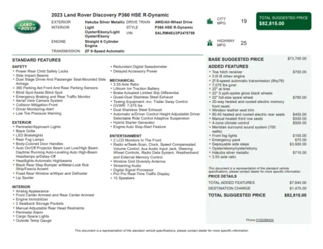 Another view of 2023 Land Rover Discovery HSE R-Dynamic for sale in Kennesaw, GA at Grand Motorcars Kennesaw