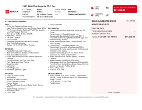 Another view of 2023 Toyota Sequoia TRD Pro for sale in Kennesaw, GA at Grand Motorcars Kennesaw