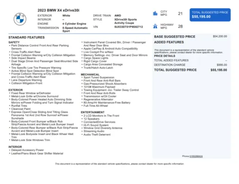 Another view of 2023 BMW X4 xDrive30i for sale in Kennesaw, GA at Grand Motorcars Kennesaw