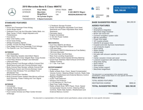 Another view of 2019 Mercedes-Benz E-Class E 450 for sale in Kennesaw, GA at Grand Motorcars Kennesaw