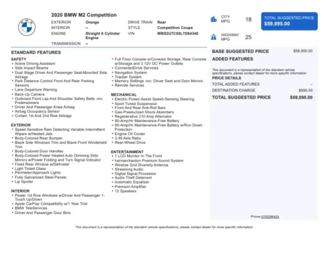 Another view of 2020 BMW M2 Competition for sale in Kennesaw, GA at Grand Motorcars Kennesaw