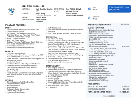 Another view of 2024 BMW iX xDrive50 for sale in Kennesaw, GA at Grand Motorcars Kennesaw