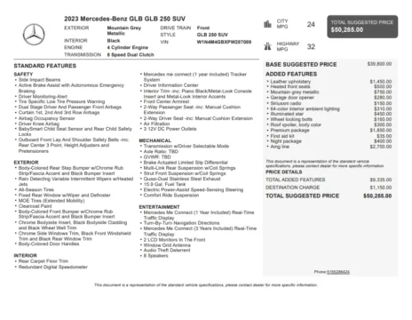 Another view of 2023 Mercedes-Benz GLB 250 for sale in Kennesaw, GA at Grand Motorcars Kennesaw