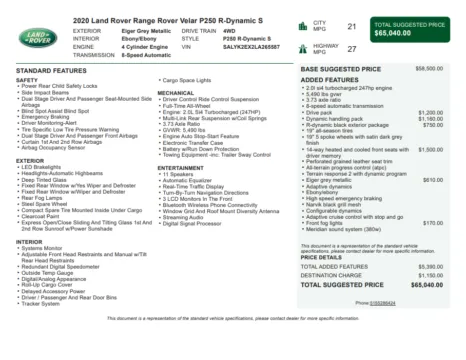 Another view of 2020 Land Rover Range Rover Velar P250 R-Dynamic S for sale in Kennesaw, GA at Grand Motorcars Kennesaw