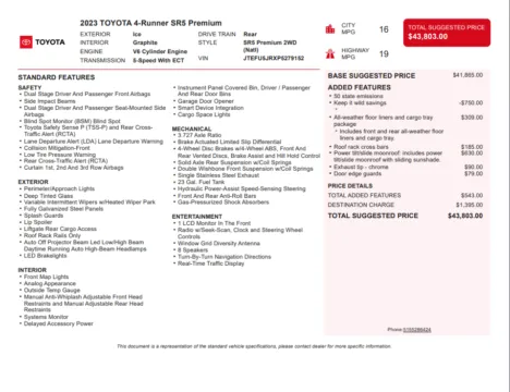 Another view of 2023 Toyota 4Runner SR5 Premium for sale in Kennesaw, GA at Grand Motorcars Kennesaw