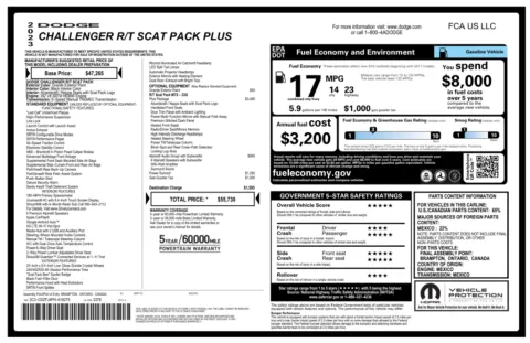 Another view of 2023 Dodge Challenger R/T Scat Pack for sale in Kennesaw, GA at Grand Motorcars Kennesaw