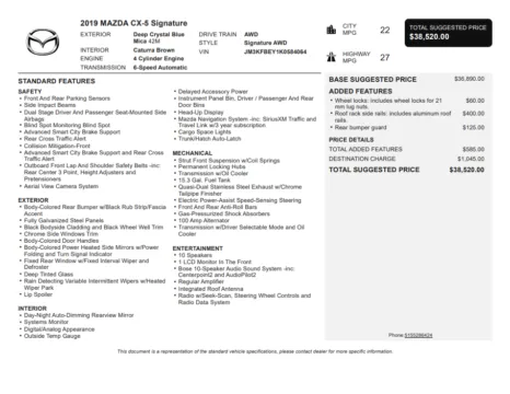 Another view of 2019 Mazda CX-5 Signature for sale in Kennesaw, GA at Grand Motorcars Kennesaw