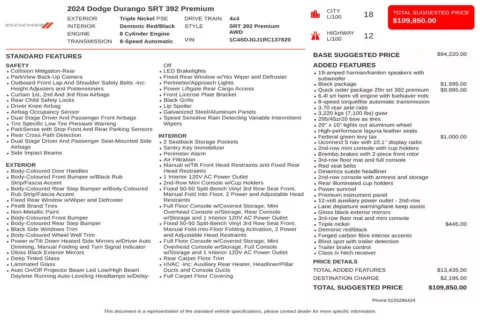 Another view of 2024 Dodge Durango SRT 392 Premium for sale in Kennesaw, GA at Grand Motorcars Kennesaw