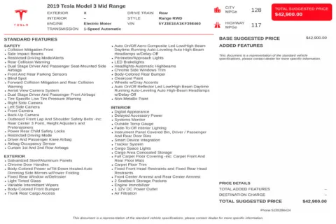 Another view of 2019 Tesla Model 3 Mid Range for sale in Kennesaw, GA at Grand Motorcars Kennesaw