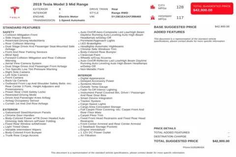 Another view of 2019 Tesla Model 3 Mid Range for sale in Kennesaw, GA at Grand Motorcars Kennesaw