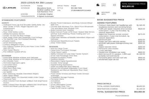 Another view of 2023 Lexus RX 350 Luxury for sale in Kennesaw, GA at Grand Motorcars Kennesaw