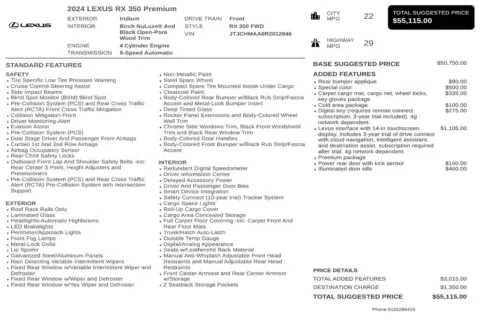 Another view of 2024 Lexus RX 350 Premium for sale in Kennesaw, GA at Grand Motorcars Kennesaw