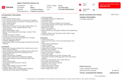 Another view of 2024 Toyota RAV4 LE for sale in Kennesaw, GA at Grand Motorcars Kennesaw