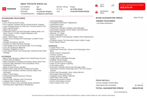 Another view of 2024 Toyota RAV4 LE for sale in Kennesaw, GA at Grand Motorcars Kennesaw