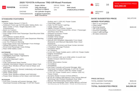 Another view of 2020 Toyota 4Runner TRD Off-Road Premium for sale in Kennesaw, GA at Grand Motorcars Kennesaw