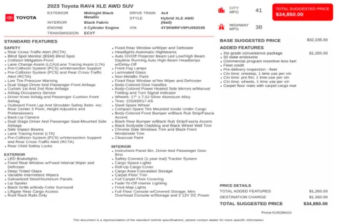 Another view of 2023 Toyota RAV4 Hybrid XLE for sale in Kennesaw, GA at Grand Motorcars Kennesaw