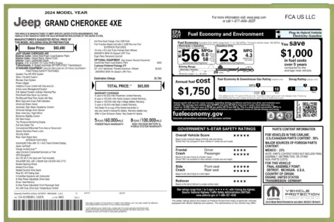 Another view of 2024 Jeep Grand Cherokee 4xe for sale in Kennesaw, GA at Grand Motorcars Kennesaw