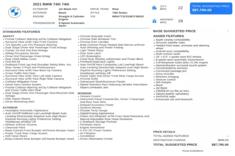 Another view of 2021 BMW 7 Series 740i for sale in Kennesaw, GA at Grand Motorcars Kennesaw