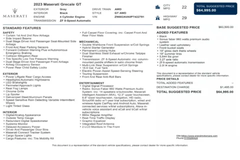 Another view of 2023 Maserati Grecale GT for sale in Kennesaw, GA at Grand Motorcars Kennesaw