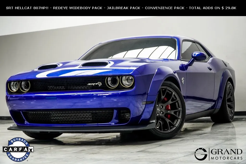 Used 2022 Dodge Challenger SRT Hellcat Redeye Widebody Jailbreak