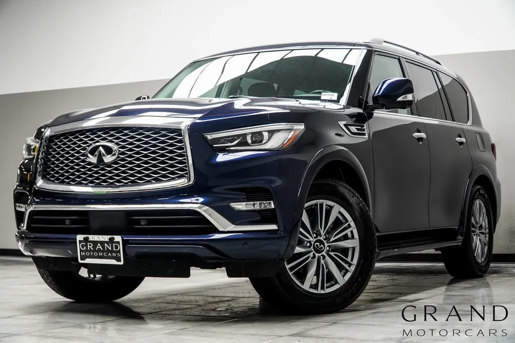Blue 2021 INFINITI QX80 LUXE for sale in Kennesaw, GA