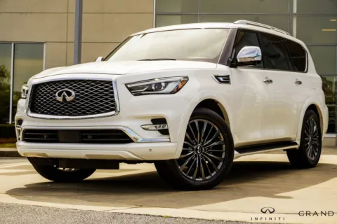 White 2023 INFINITI QX80 Sensory for sale in Macon, GA