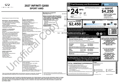 Another view of 2027 INFINITI QX60 SPORT for sale in Macon, GA at Grand Infiniti of Macon