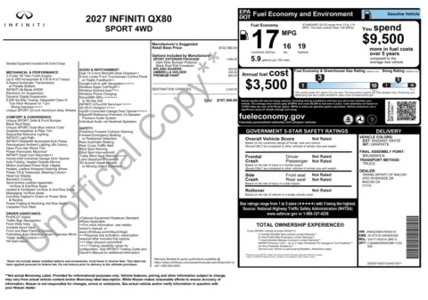 Another view of 2027 INFINITI QX80 SPORT for sale in Macon, GA at Grand Infiniti of Macon