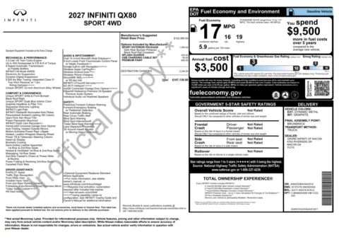 Another view of 2027 INFINITI QX80 SPORT for sale in Macon, GA at Grand Infiniti of Macon