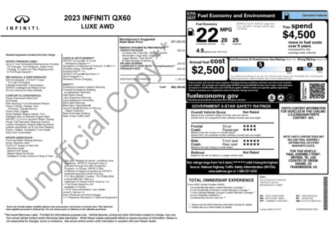 Another view of 2023 INFINITI QX60 LUXE for sale in Macon, GA at Grand Infiniti of Macon